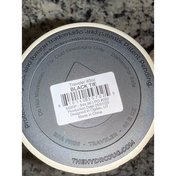 HydroJug 40oz Traveler Black Tie | Limited Edition | NWT - Picture 6 of 6